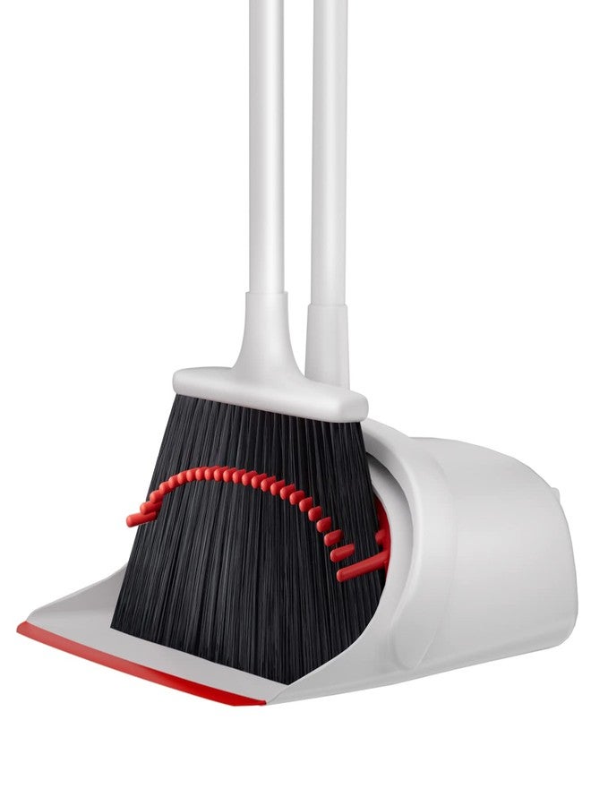 YANXUS Broom and Dustpan Set, Broom and Dustpan Set for Home, Dustpan with 52" Long Handle Broom Combo Set, Standing Dustpan and Broom Set for Home Kitchen Room Office Lobby Floor Cleaning - Image 1